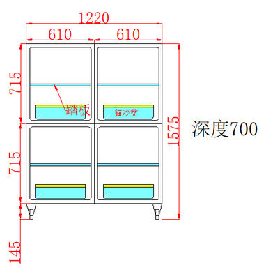 Χειρουργικό κλουβί αλουμινίου κιβωτίων κλουβιών σκυλιών της Pet ανοξείδωτου
